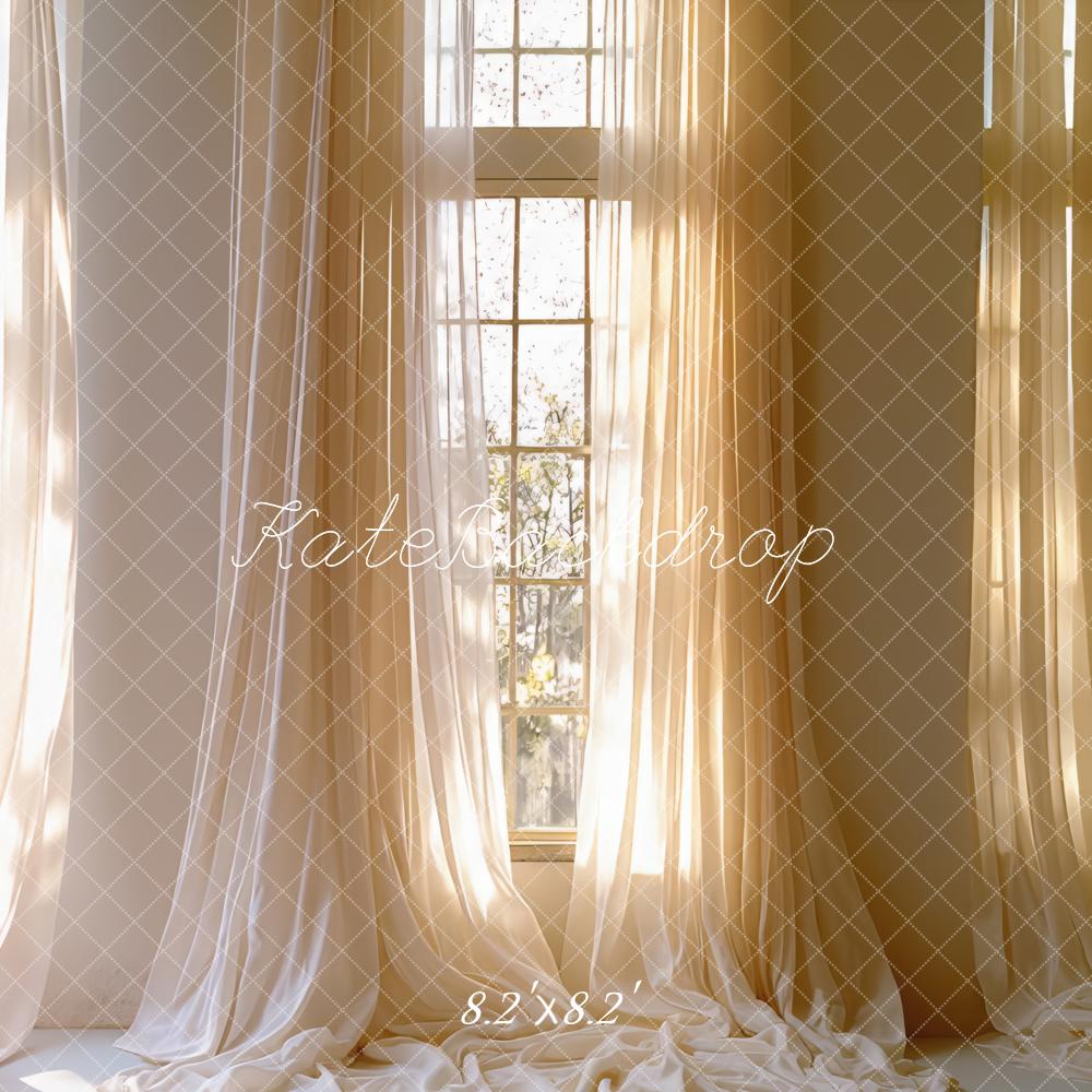 Kate Fenster Vorhang Licht Warm Hintergrund Entworfen von Mini MakeBelieve - Kate Backdrop.de