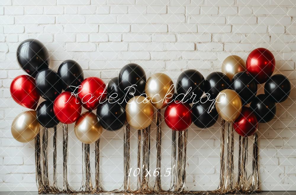 Kate Geburtstag Luftballons Wand Weiß Hintergrund Entworfen von Patty Roberts