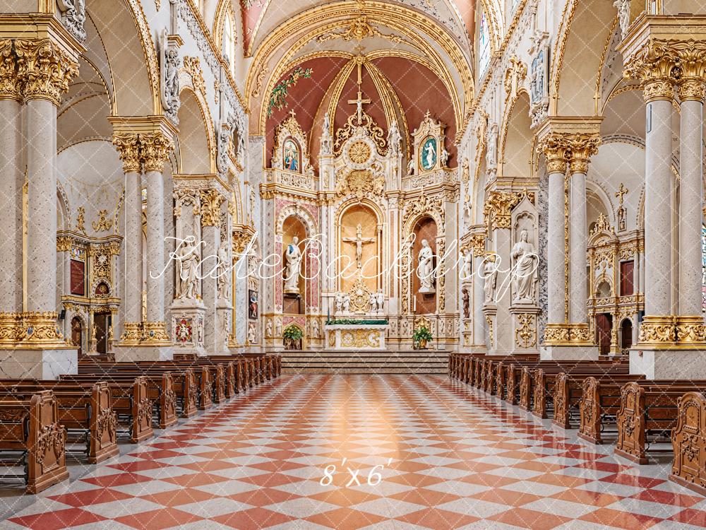 Kate Kirche Altar Gold Barock Hintergrund Entworfen von Emetselch