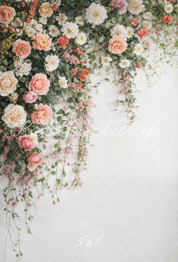Kate Blumen Ranken Pastell Hintergrund Entworfen von Emetselch - Kate Backdrop.de