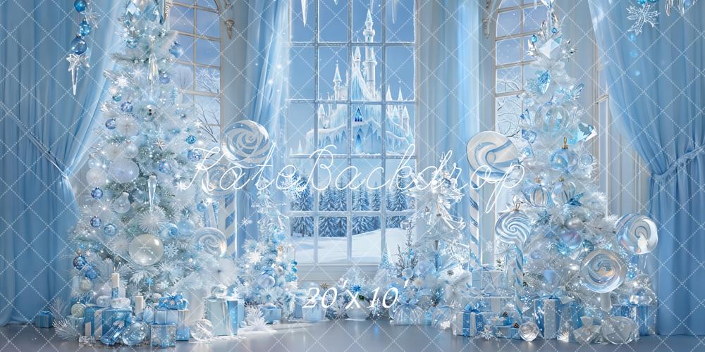 Kate Weihnachten Weißer Baum Eisblau Hintergrund Entworfen von Emetselch - Kate Backdrop.de