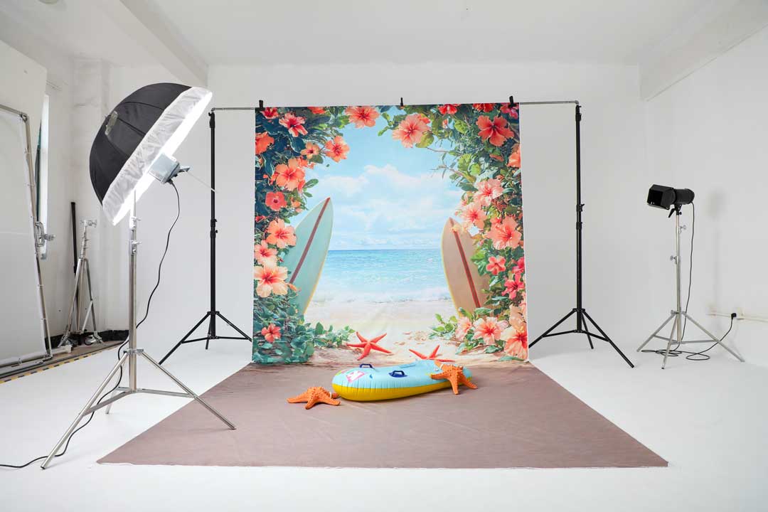Kate Summer rot und weiß Beach Photo Kit - Kate Backdrop.de