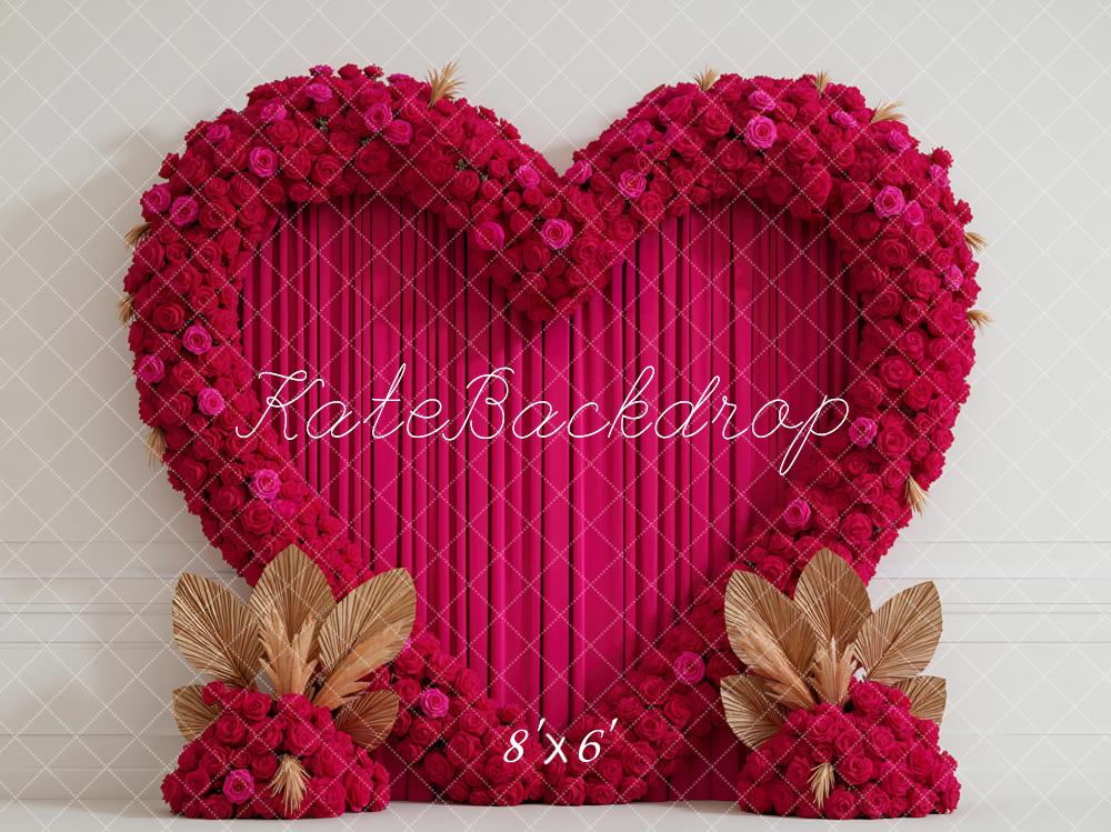 Kate Valentinstag Herz Rote Rosen Hintergrund Entworfen von Mini MakeBelieve