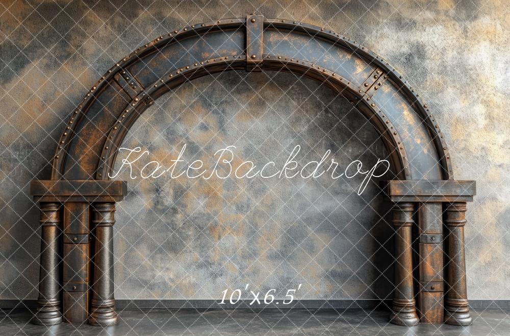 Kate Industrial Bogen Metall Textur Hintergrund Entworfen von Mini MakeBelieve - Kate Backdrop.de