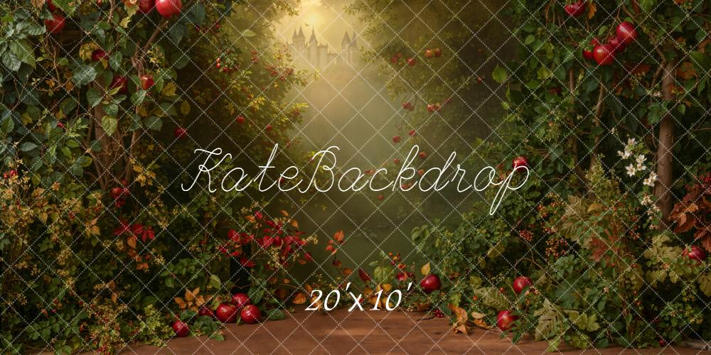 Kate Märchenwald Apfelrot Laub Sonnenstrahlen Hintergrund Entworfen von Emetselch - Kate Backdrop.de