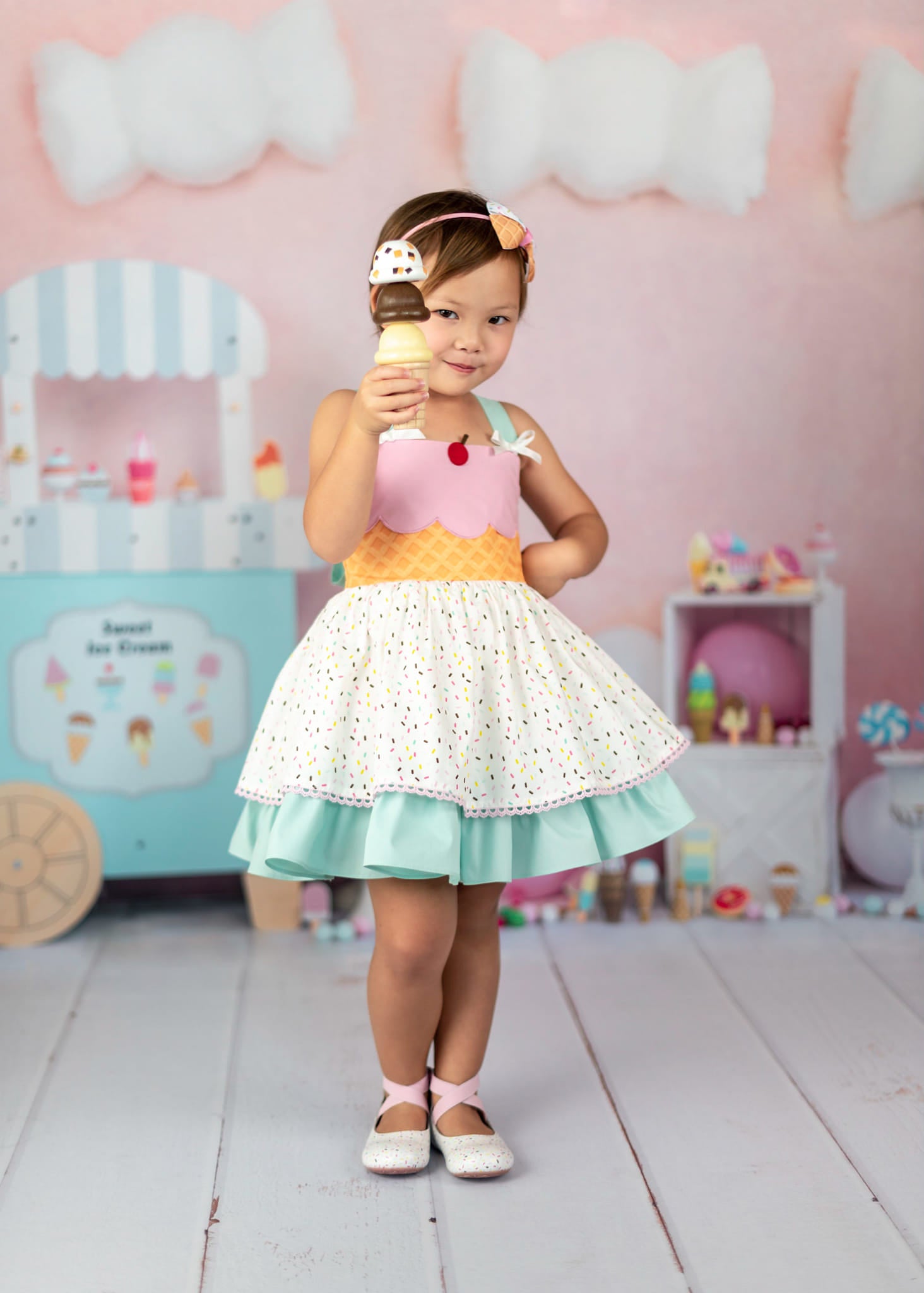 Kate Süßer Eiscreme Hintergrund Cake Smash von Emetselch - Kate Backdrop.de