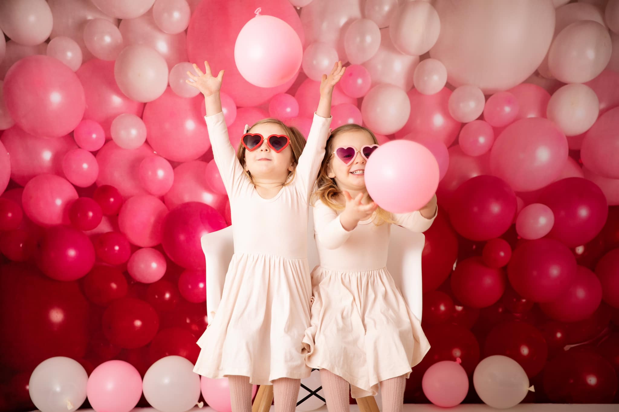 Kate Valentinstag Luftballons Wand Hintergrund für Fotografie von Mandy Ringe