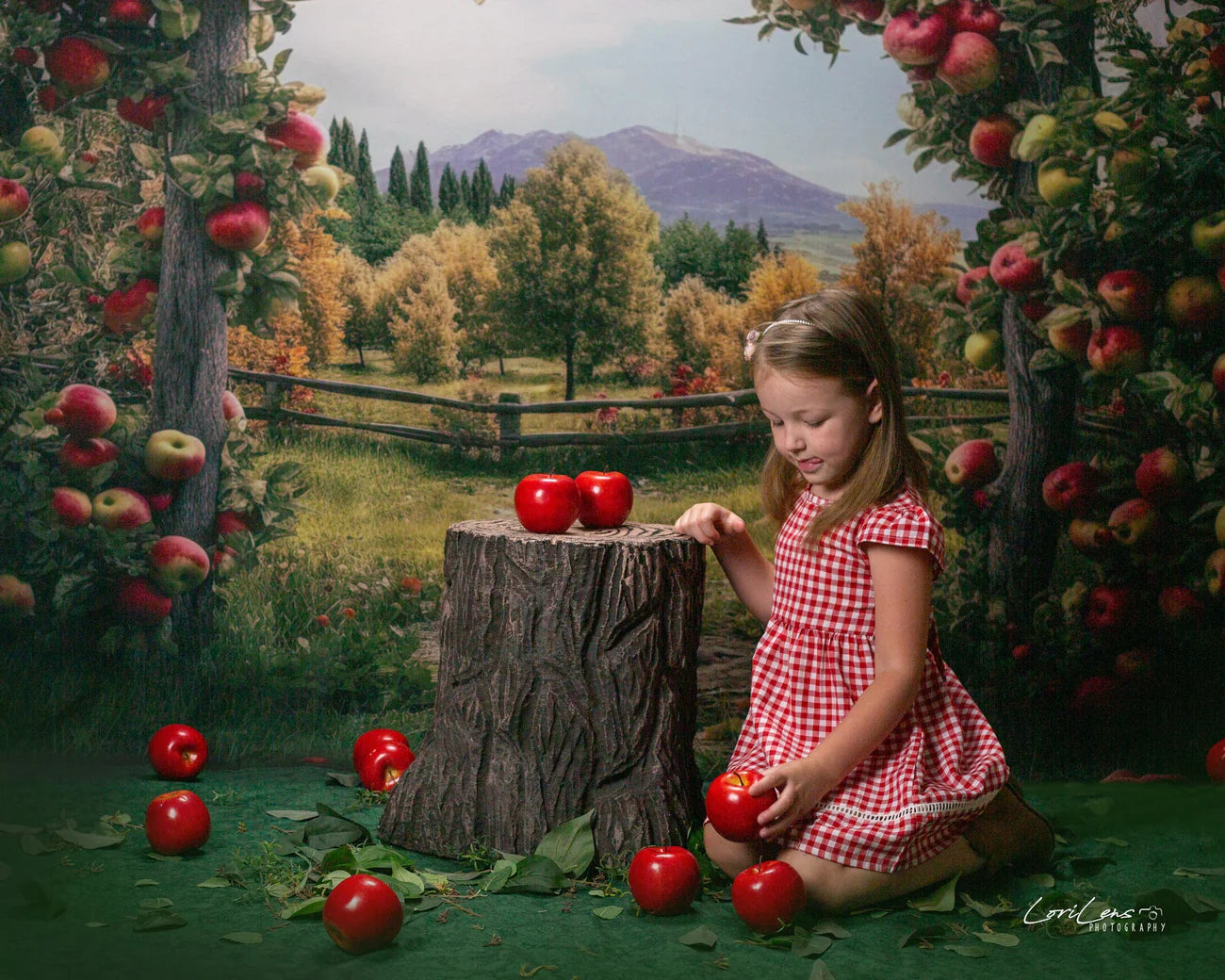 Kate Apple Arch Manor Hintergrund von Angela Marie Photography - Kate Backdrop.de