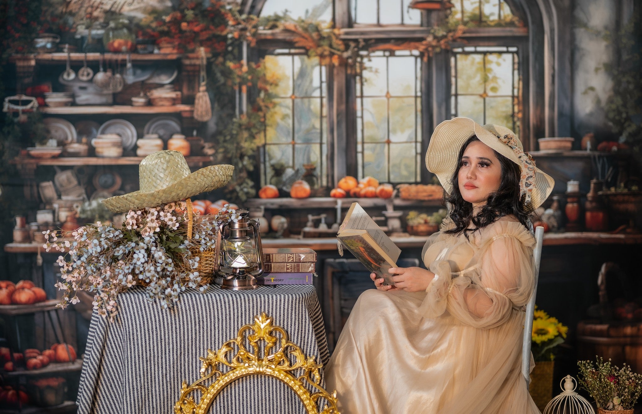 Kate Retro Herbst gemalt Küche Hintergrund von Emetselch - Kate Backdrop.de