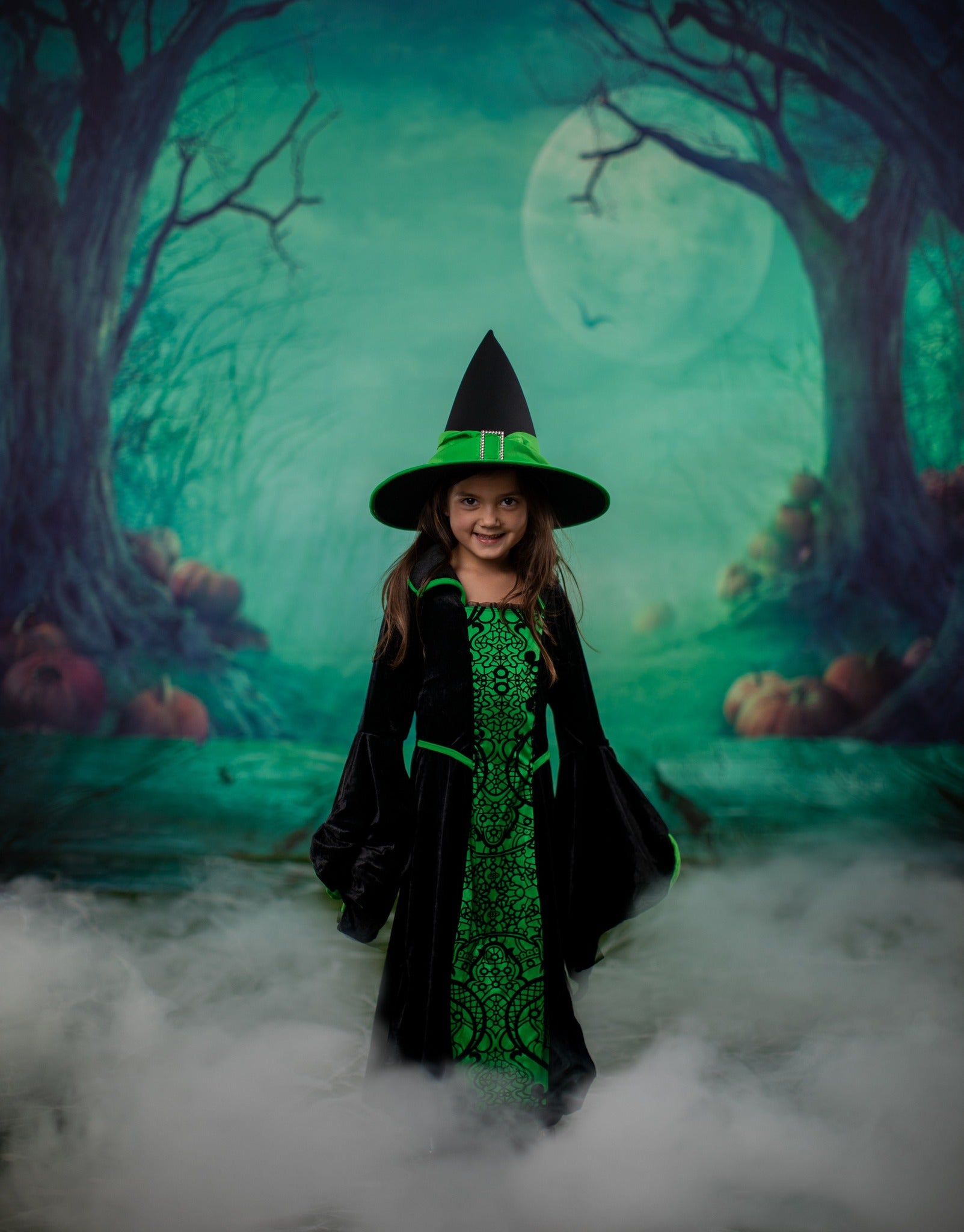 Kate Fotografie Fantastische Halloween Hintergründe Wald Nacht Mond - Kate Backdrop.de