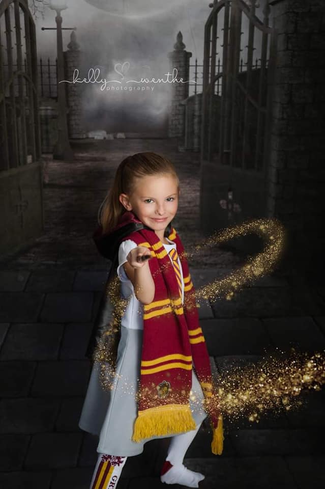 Kate Halloween Stoff Tuch Hintergrund für die Fotografie Spukhaus - Kate Backdrop.de