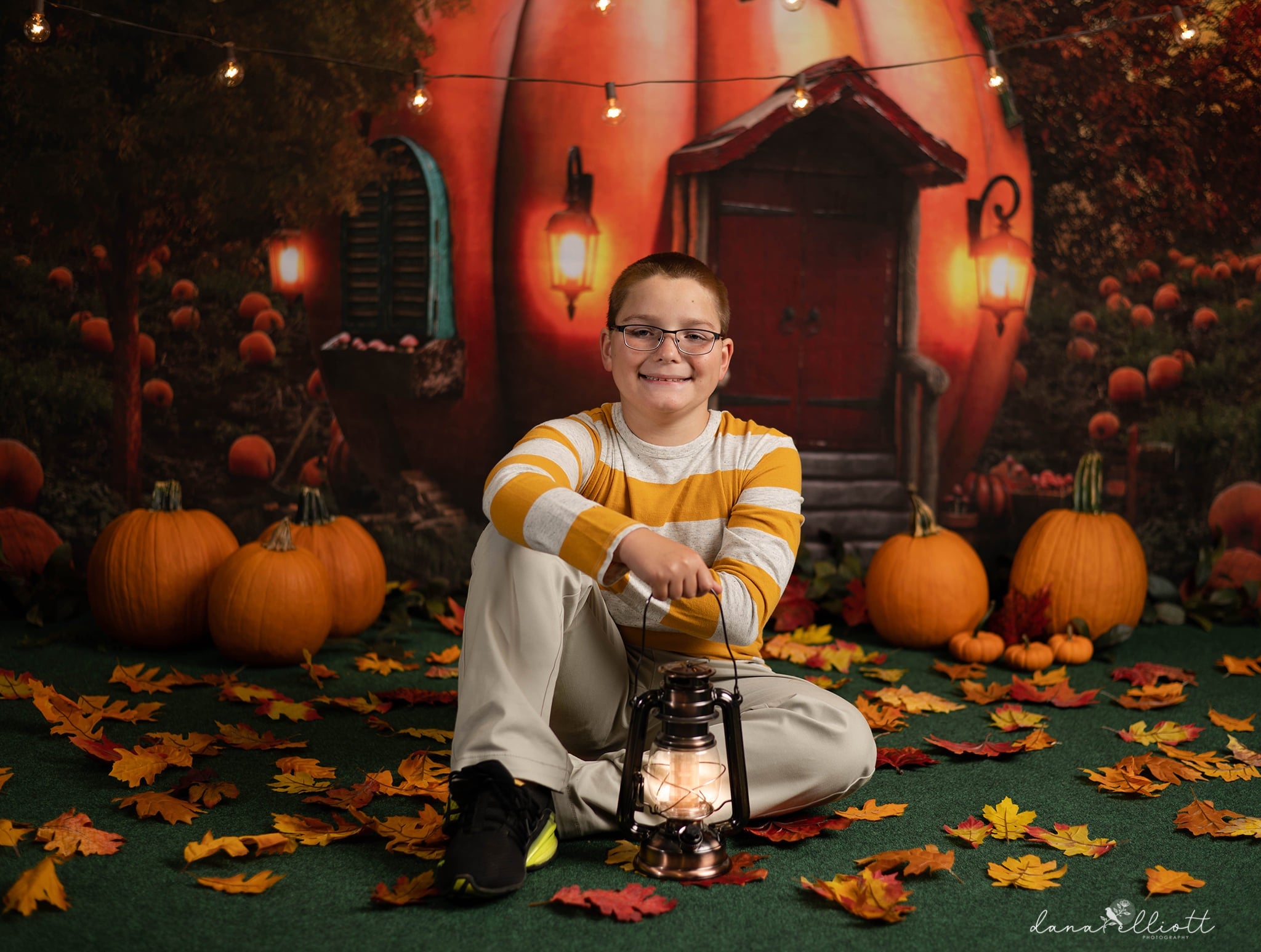 Kate Herbst Kürbis Hintergrund Halloween Lichter für Fotografie