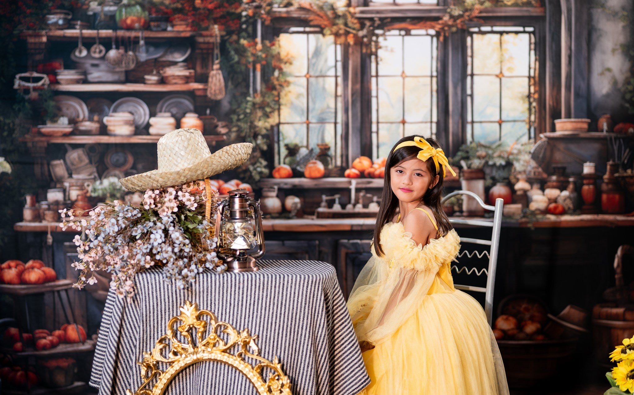 Kate Retro Herbst gemalt Küche Hintergrund von Emetselch - Kate Backdrop.de