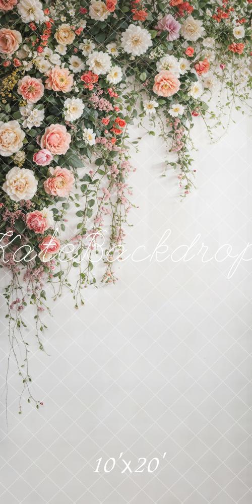 Kate Blumen Ranken Pastell Hintergrund Entworfen von Emetselch - Kate Backdrop.de