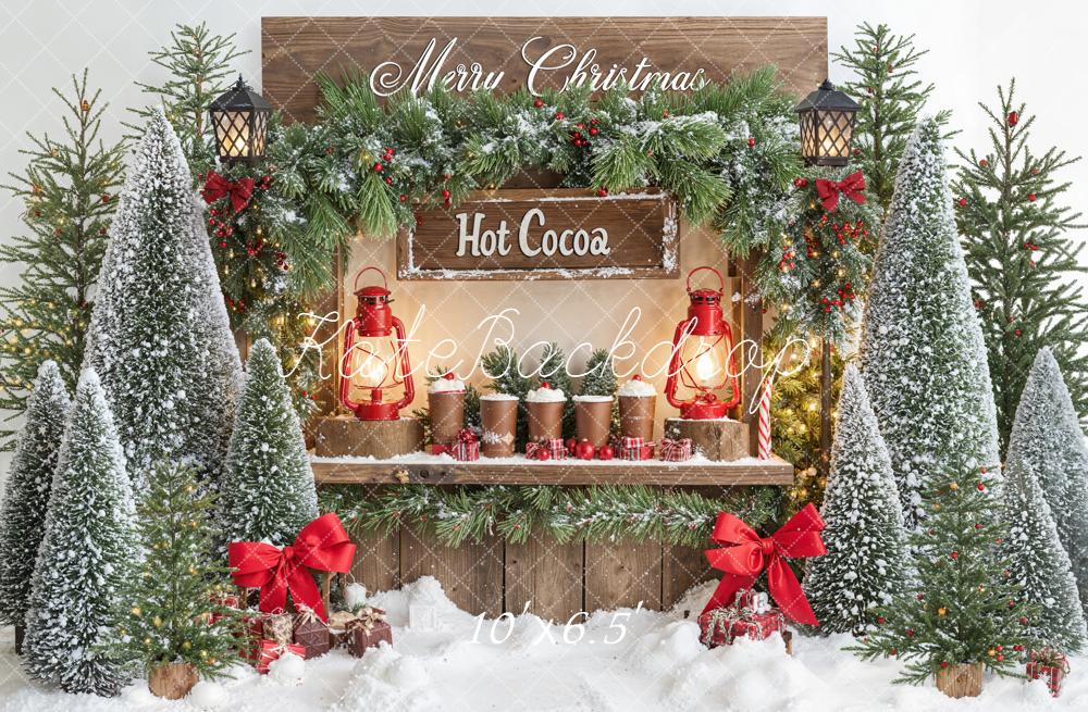 Kate Weihnachten Heiße Schokolade Bar Schnee Hintergrund Entworfen von Emetselch - Kate Backdrop.de