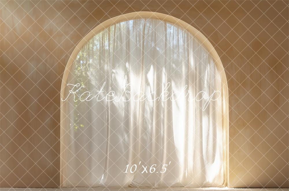 Kate Bogen Fenster Licht Beige Hintergrund Entworfen von Mini MakeBelieve - Kate Backdrop.de