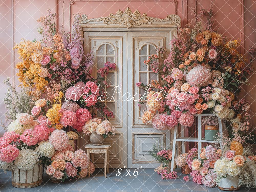 Kate Blumen Tür Vintage Pastell Hintergrund Entworfen von Emetselch - Kate Backdrop.de