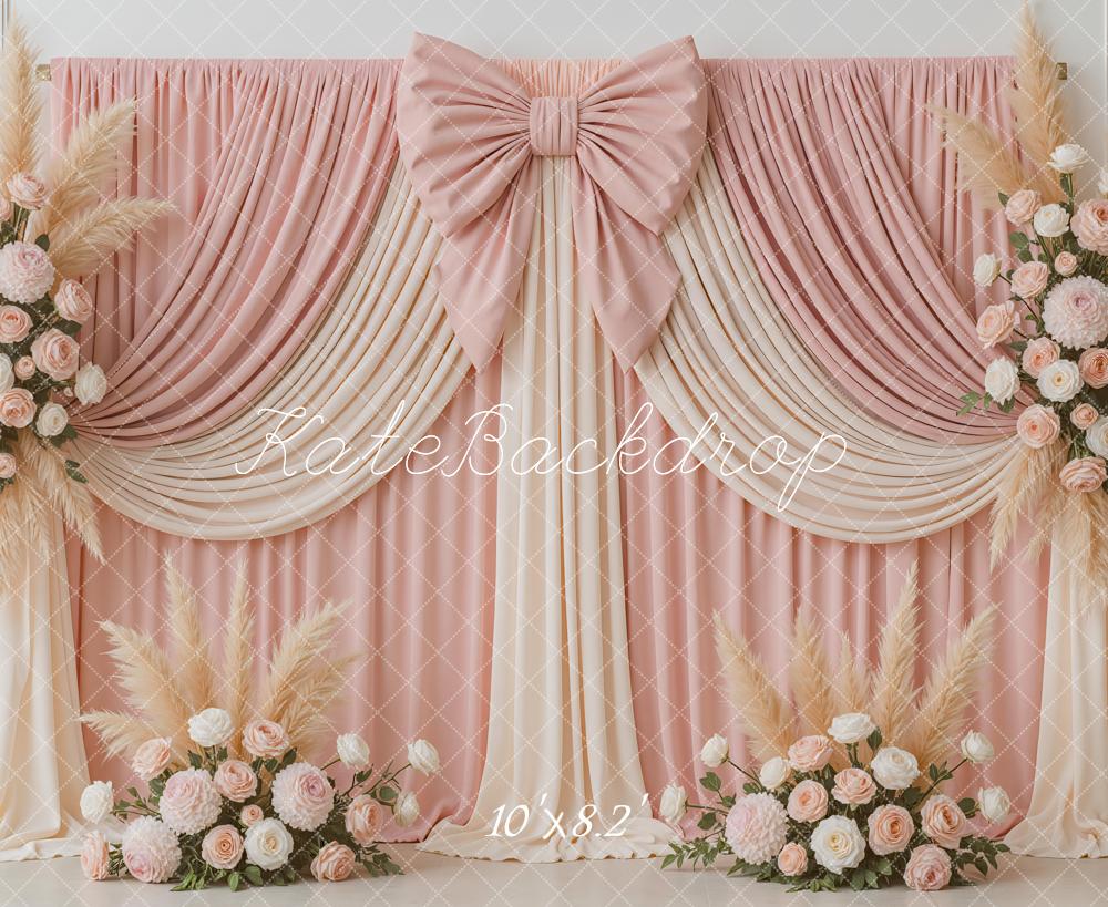 Kate Hochzeit Blumendekor Rosa Elegant Hintergrund Entworfen von Mini MakeBelieve