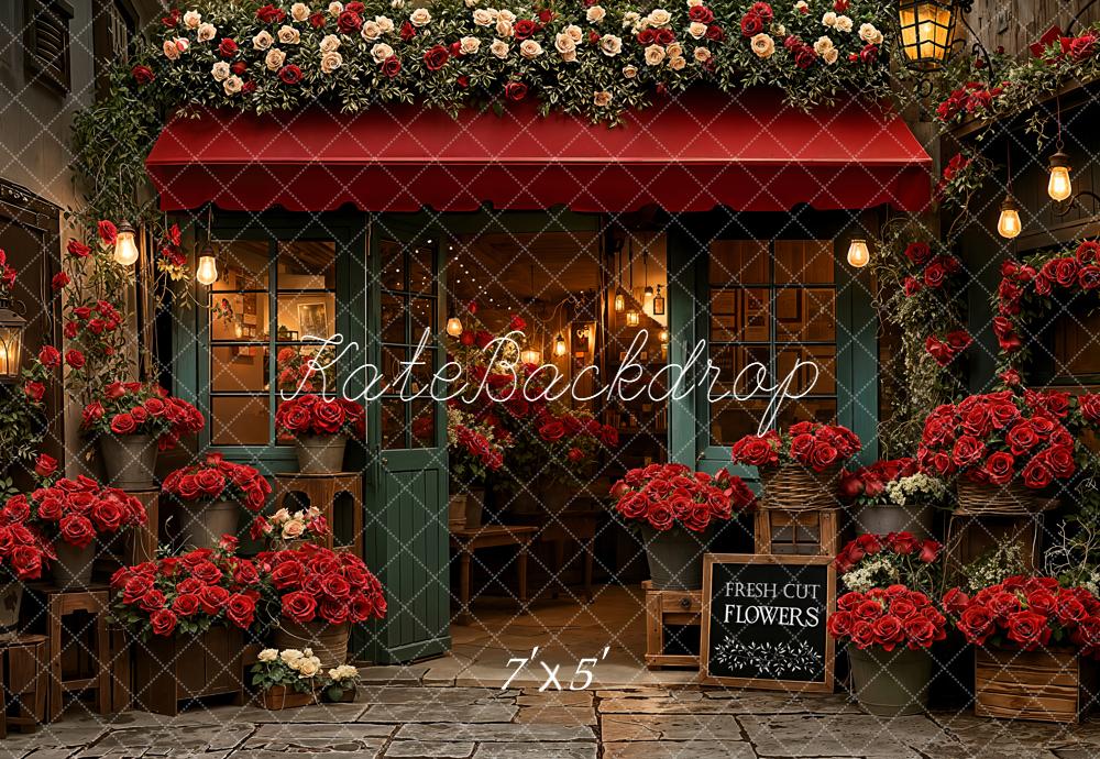 ⚡Blitzangebote #1-Kate Blumenladen Rote Rosen Romantik Hintergrund Entworfen von Emetselch - Kate Backdrop.de