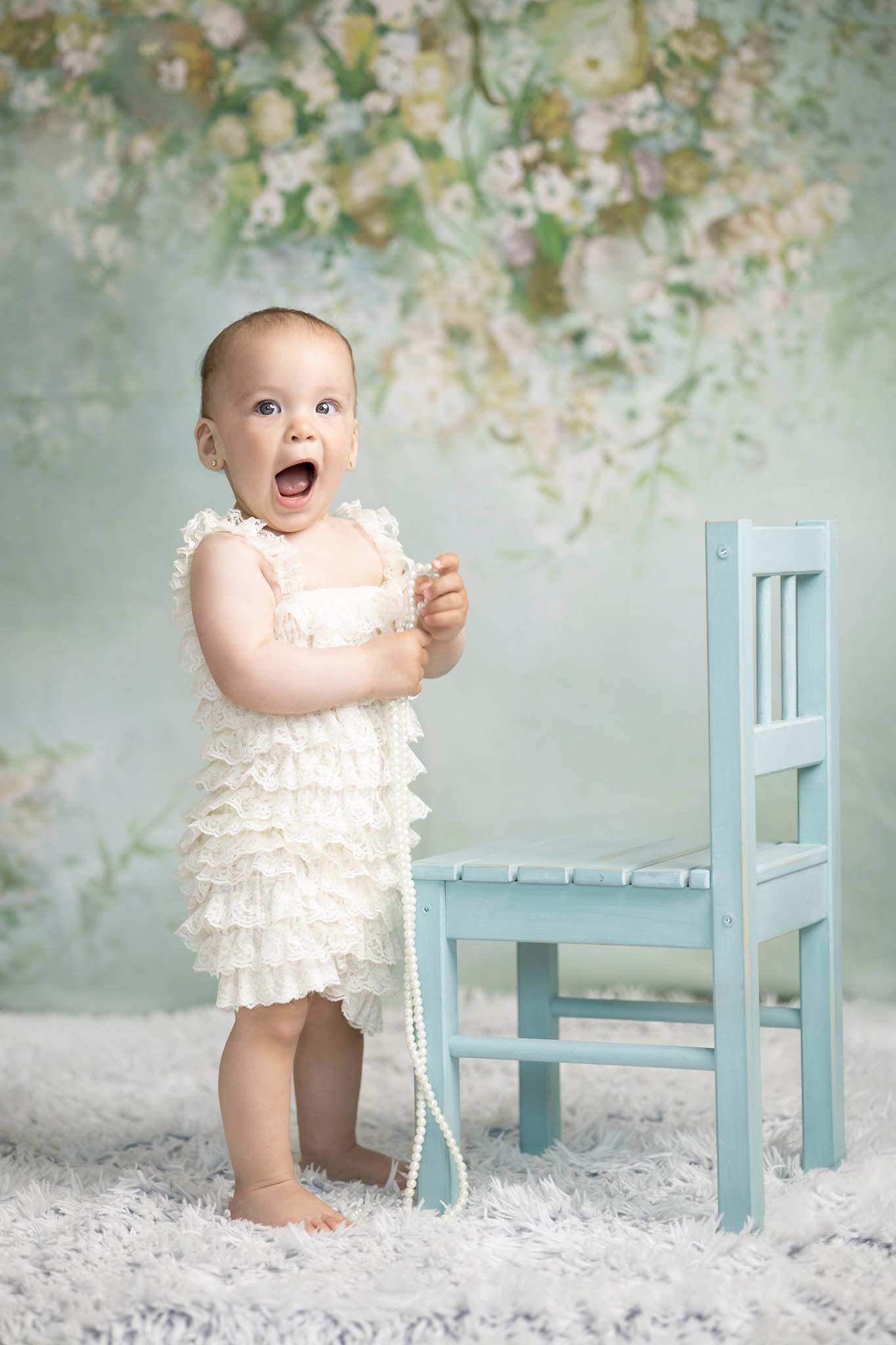 Kate ähnlich Malerei grüner Frühlings Blumen Hintergrund - Kate Backdrop.de