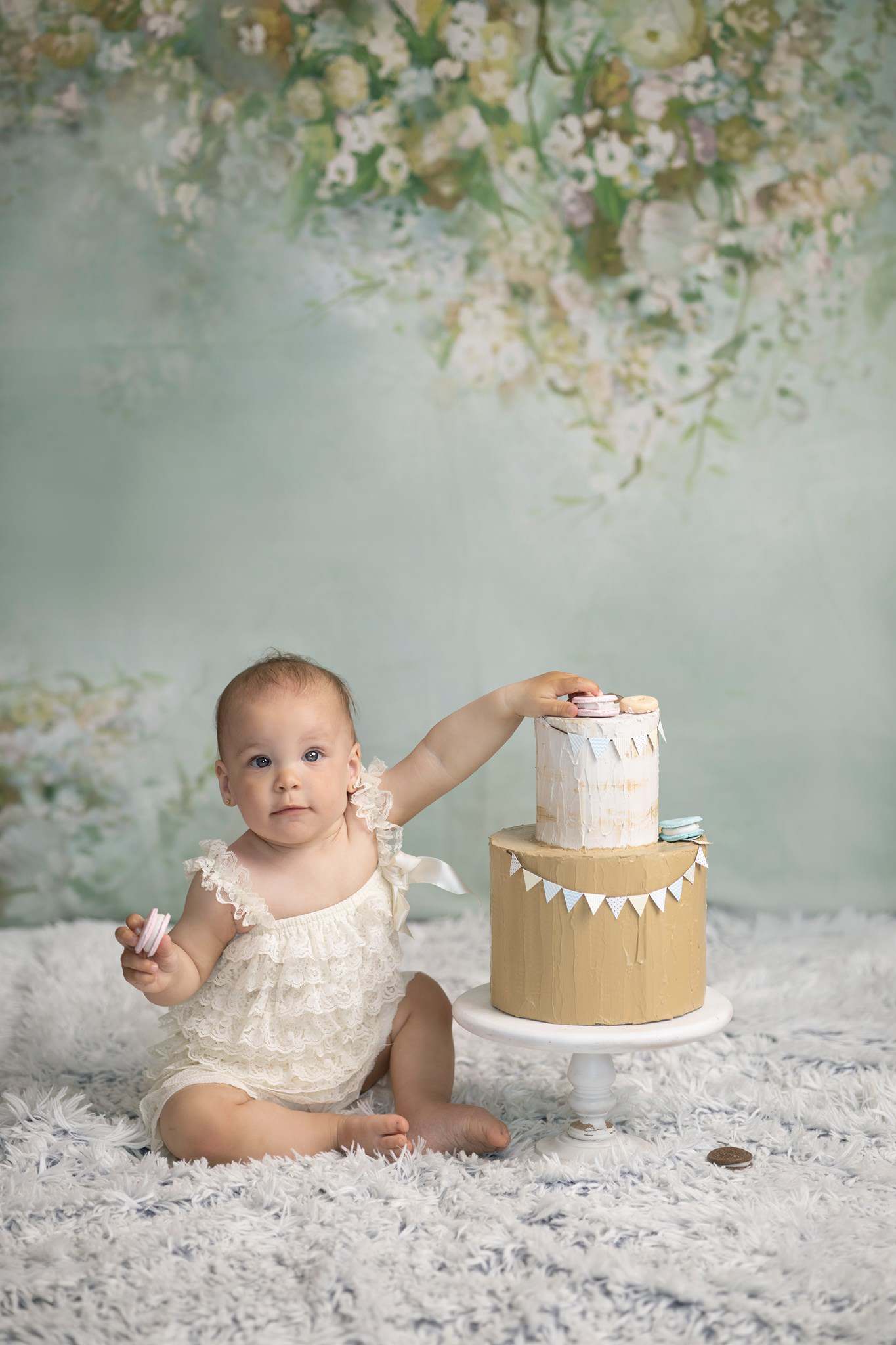 Kate ähnlich Malerei grüner Frühlings Blumen Hintergrund - Kate Backdrop.de