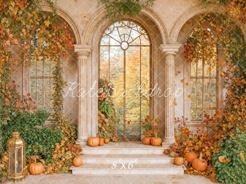 Kate Herbst Kürbisse Säulen Romantik Hintergrund Entworfen von Emetselch - Kate Backdrop.de