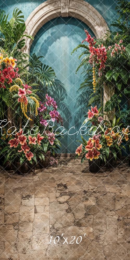 Kate Botanisch Blumen Torbogen Vintage Hintergrund Entworfen von Emetselch