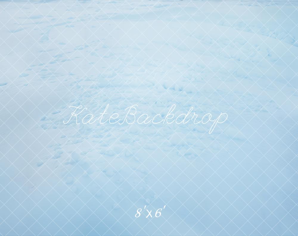 Kate Winter Schnee Textur Blau Fleece Hintergrund Entworfen von Kate Image - Kate Backdrop.de