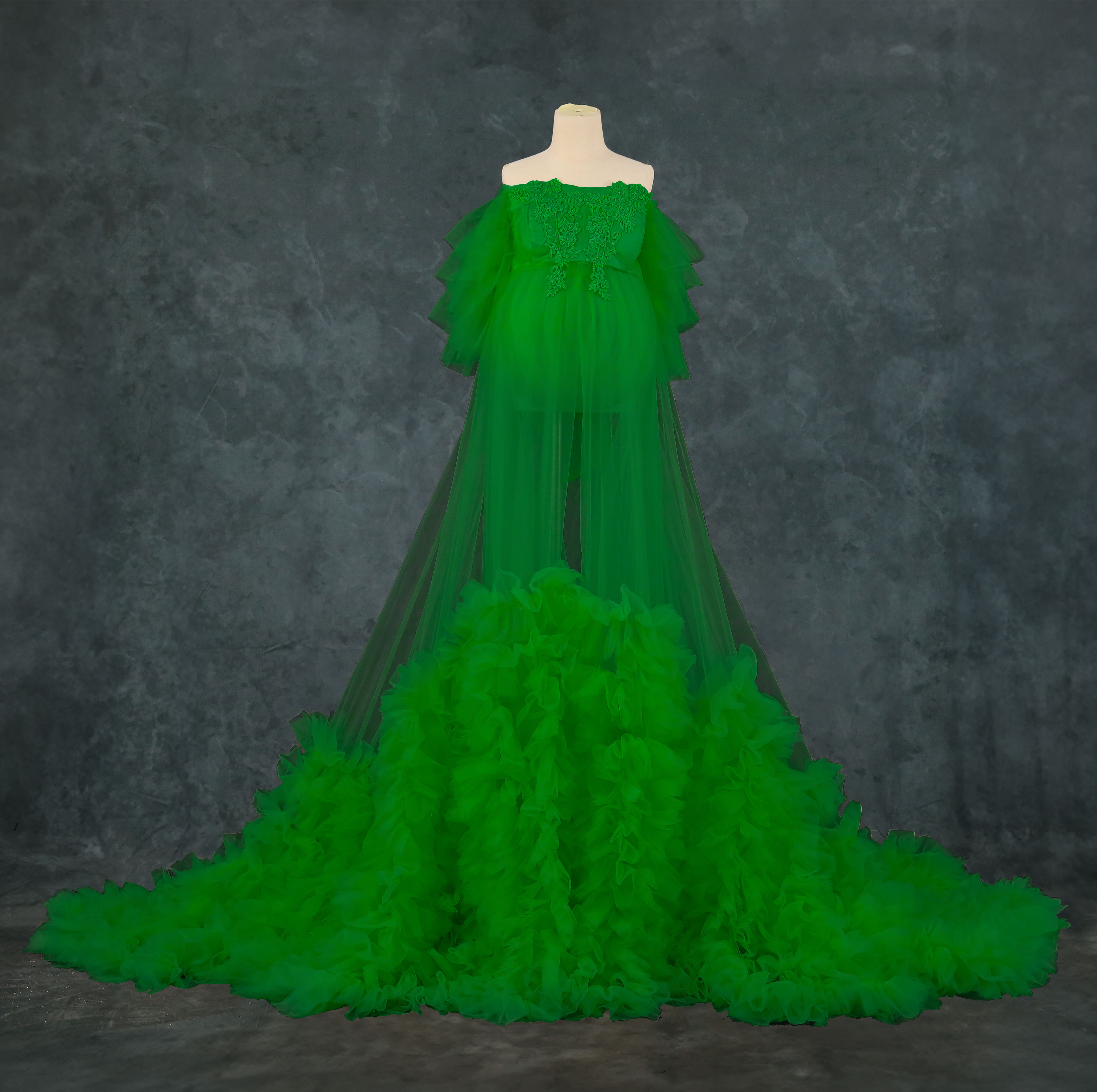 Kate Mesh Ein-Schulter-Fotokleid Schwangerschaftsporträt-Kleid - Kate Backdrop.de