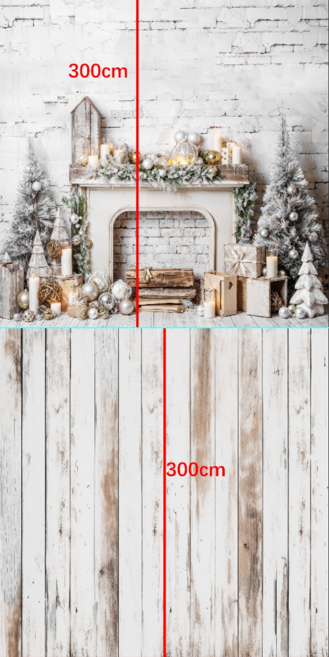Kate Weihnachten Tür Baum Schnee Hintergrund von Emetselch - Kate Backdrop.de