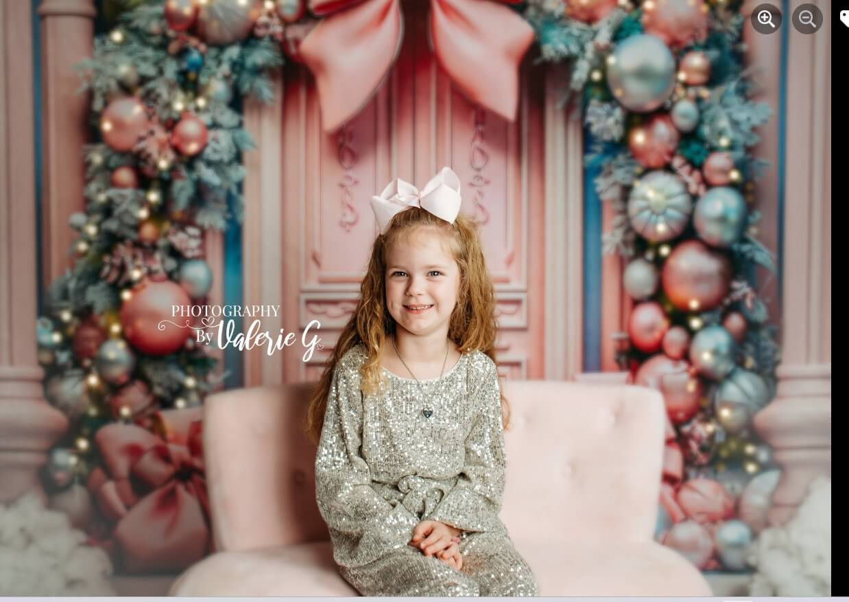 Kate Weihnachten Rosa Tür Bogen Hintergrund für Fotografie - Kate Backdrop.de