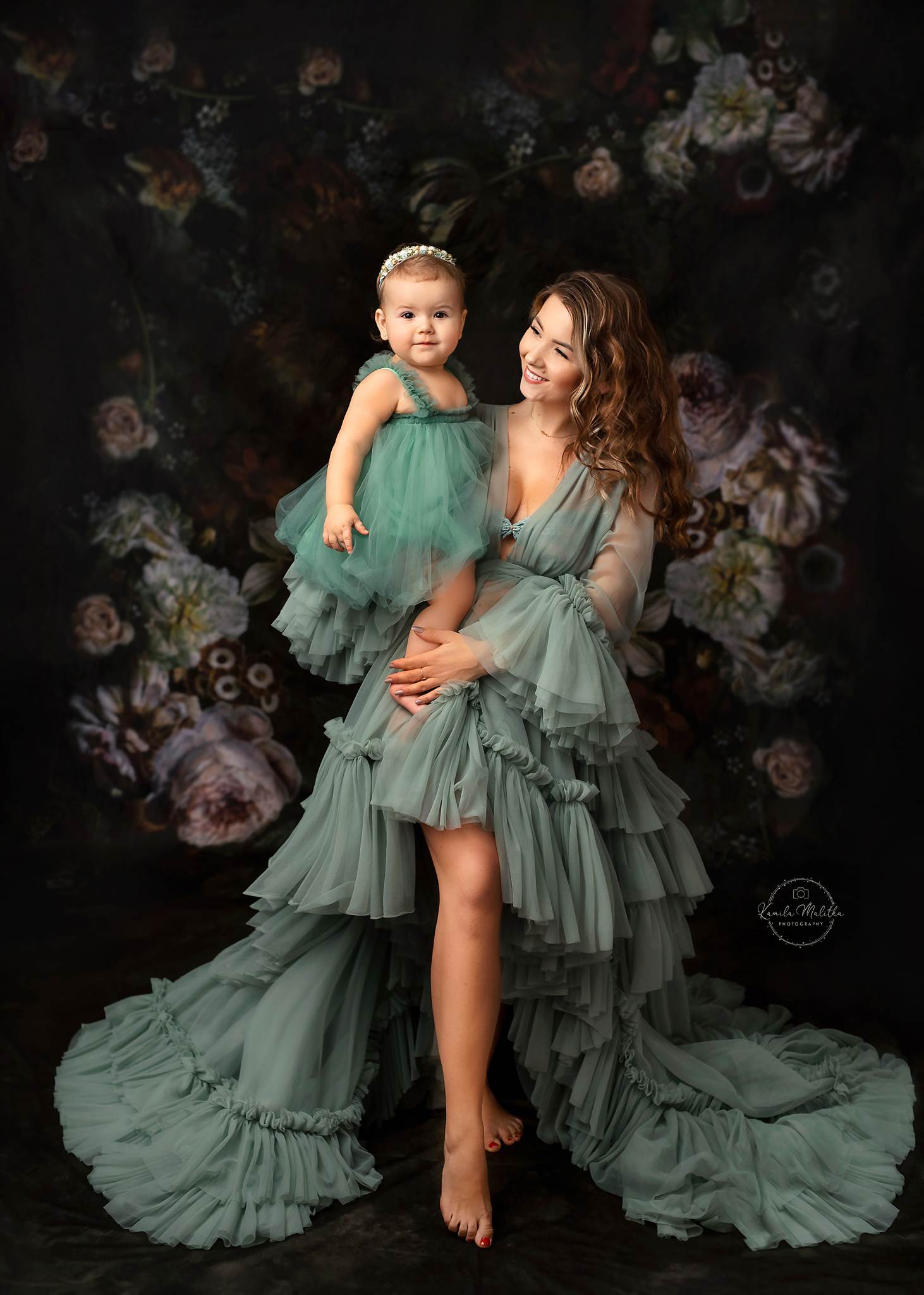 Kate Sweep Vintage Blumen Boudoir Hintergrund für Fotografie - Kate Backdrop.de