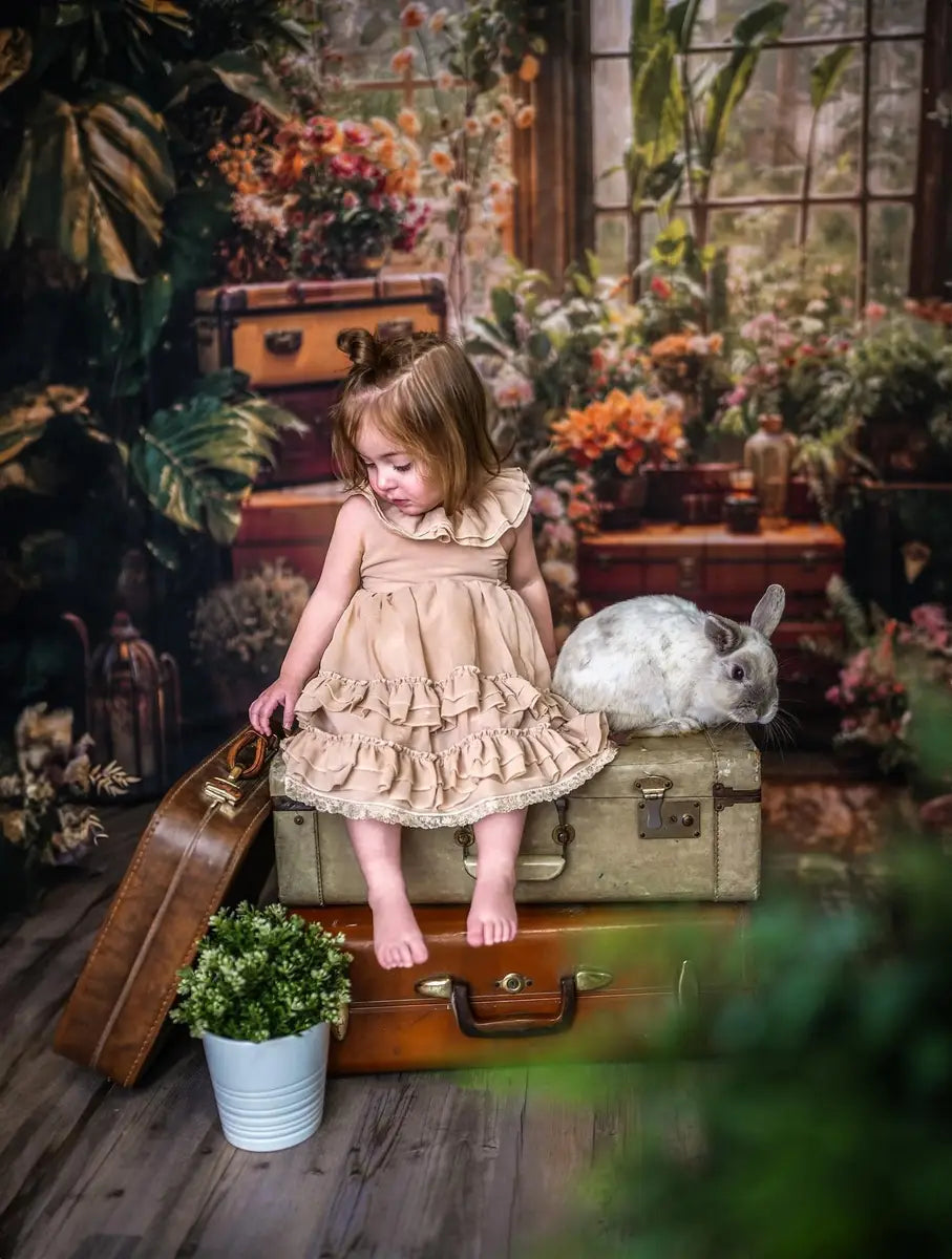 Kate Frühling Grüne Pflanze Fensterzimmer Hintergrund Entworfen von Chain Photography - Kate Backdrop.de