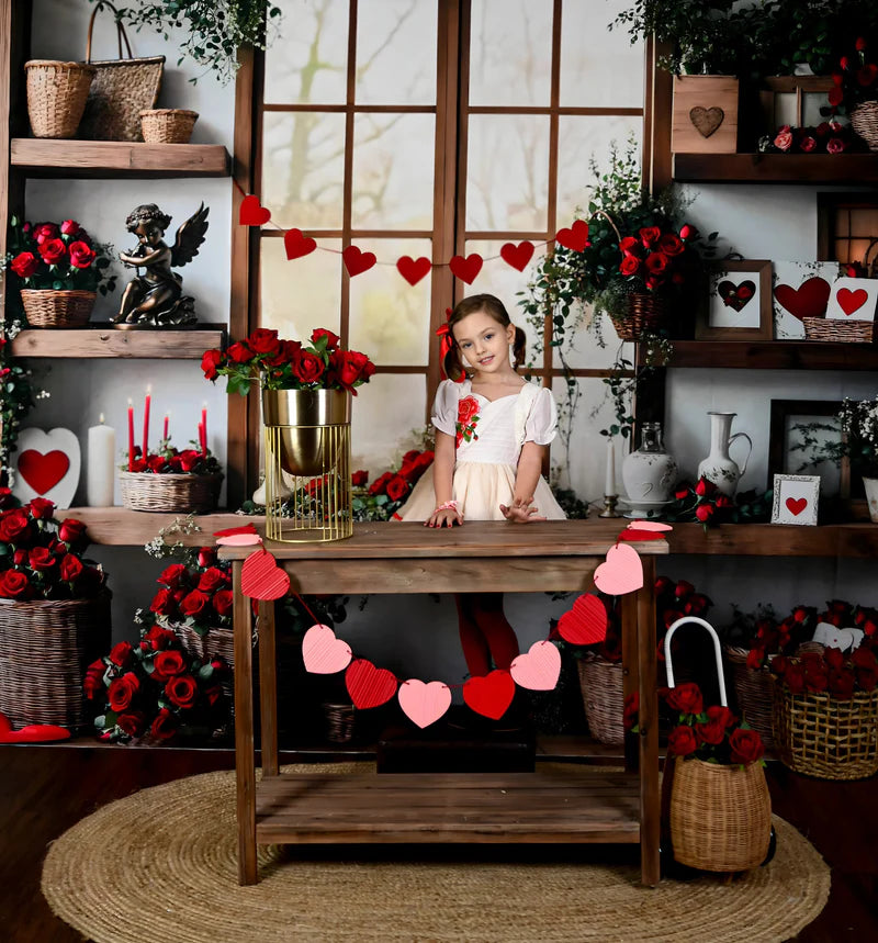 ⚡Blitzangebote #2-Kate Valentinstag Rosen Regale Fleece Hintergrund - Kate Backdrop.de