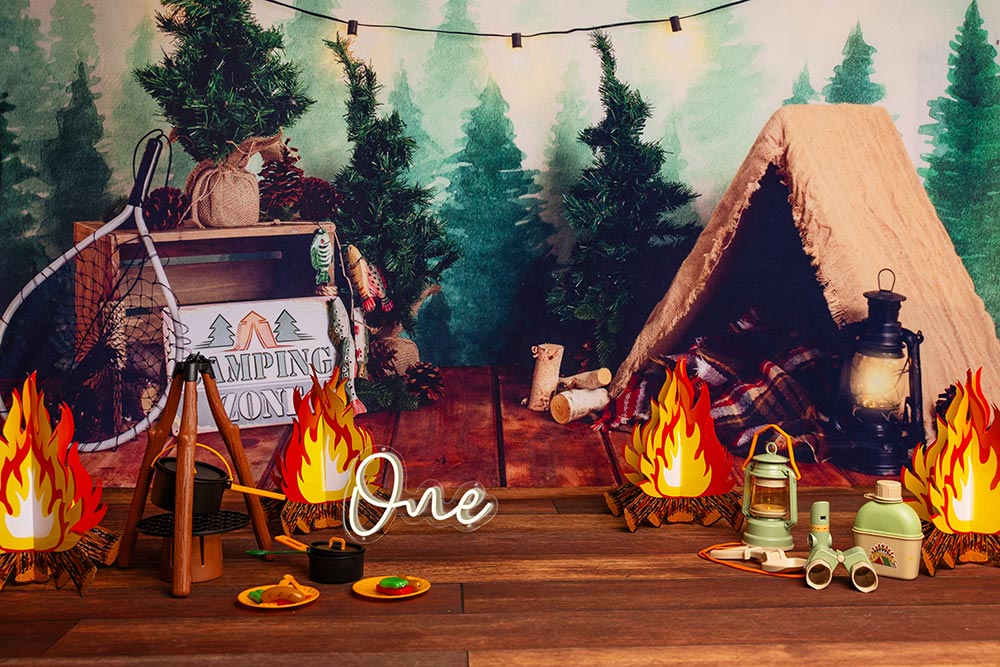 Kate Camping Cake Smash Geburtstag Foto Kit - Kate Backdrop.de