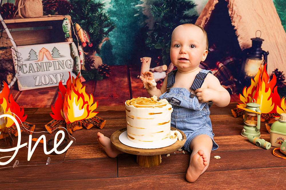 Kate Camping Cake Smash Geburtstag Foto Kit - Kate Backdrop.de