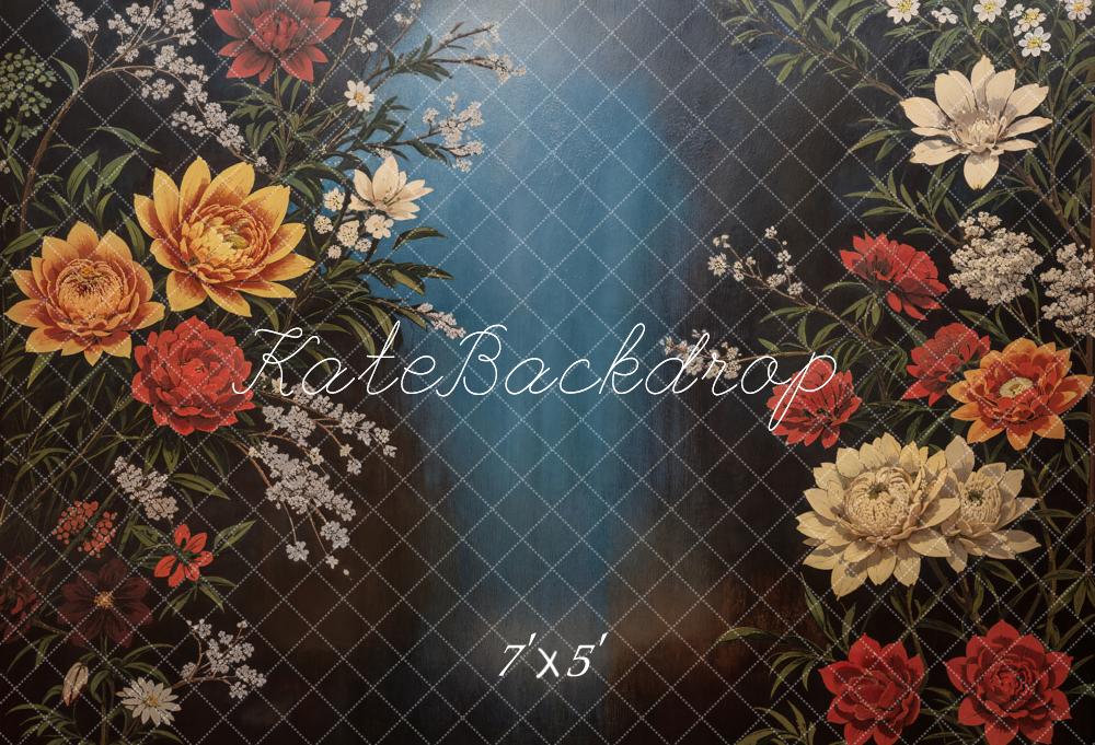 Kate Blumen Muster Vintage Hintergrund Entworfen von GQ - Kate Backdrop.de