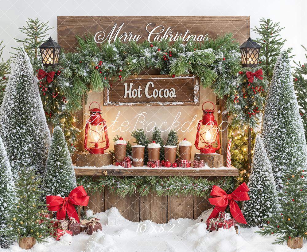 Kate Weihnachten Heiße Schokolade Bar Schnee Hintergrund Entworfen von Emetselch - Kate Backdrop.de