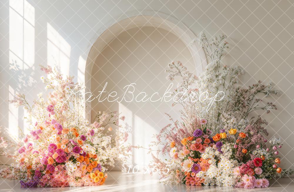 Kate Blumenbogen Farbmix Elegant Hintergrund Entworfen von Emetselch - Kate Backdrop.de