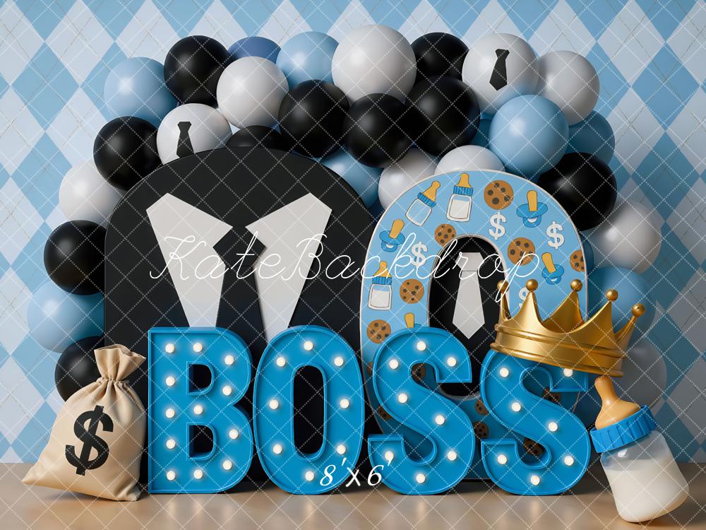 Kate Jungs Geburtstag Ballons Blau Hintergrund Entworfen von Mini MakeBelieve - Kate Backdrop.de