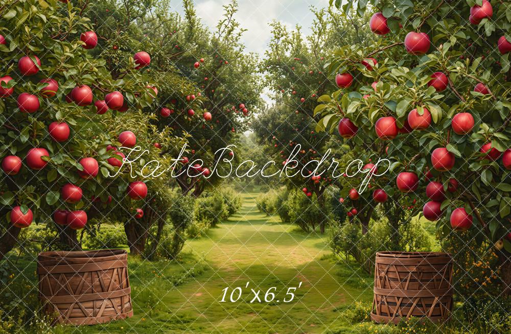 Kate Herbst Apfelbaum Obstgarten Natur Hintergrund Entworfen von Emetselch