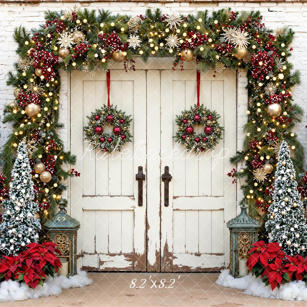 Kate Weihnachten Tür Tannenbaum Dekoration Hintergrund Entworfen von Emetselch - Kate Backdrop.de