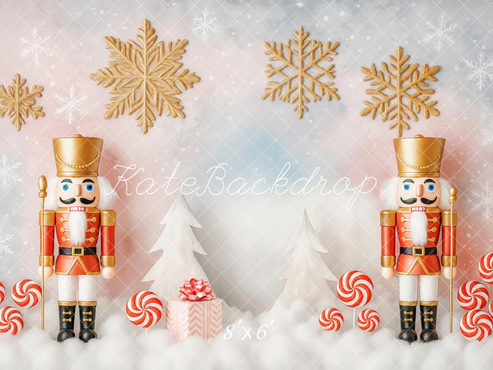 Kate Weihnachten Nussknacker Schneeflocken Zuckerwald Hintergrund Entworfen von Patty Roberts - Kate Backdrop.de