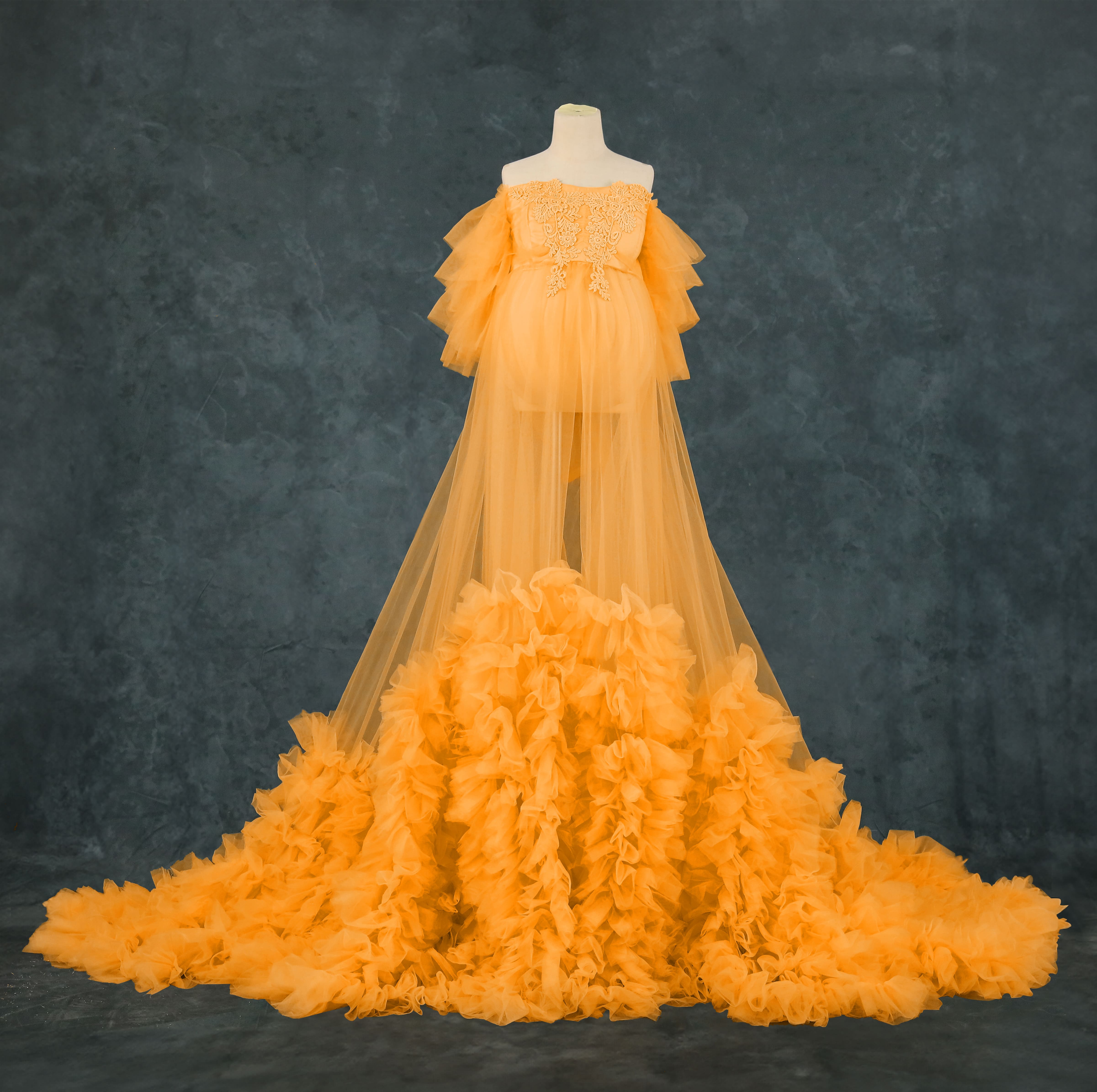 Kate Mesh Ein-Schulter-Fotokleid Schwangerschaftsporträt-Kleid - Kate Backdrop.de