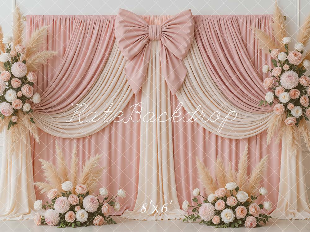 Kate Hochzeit Blumendekor Rosa Elegant Hintergrund Entworfen von Mini MakeBelieve