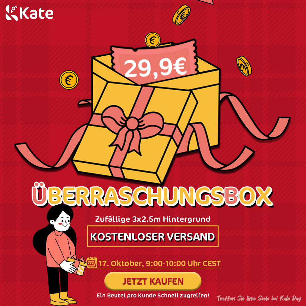 Überraschungsbox-Für kostenlosen Versand Jede Person kann nur eine mitnehmen.(Öffnungszeit: 15.-17.Oktober9:00-10:00 Uhr CEST MESZ)