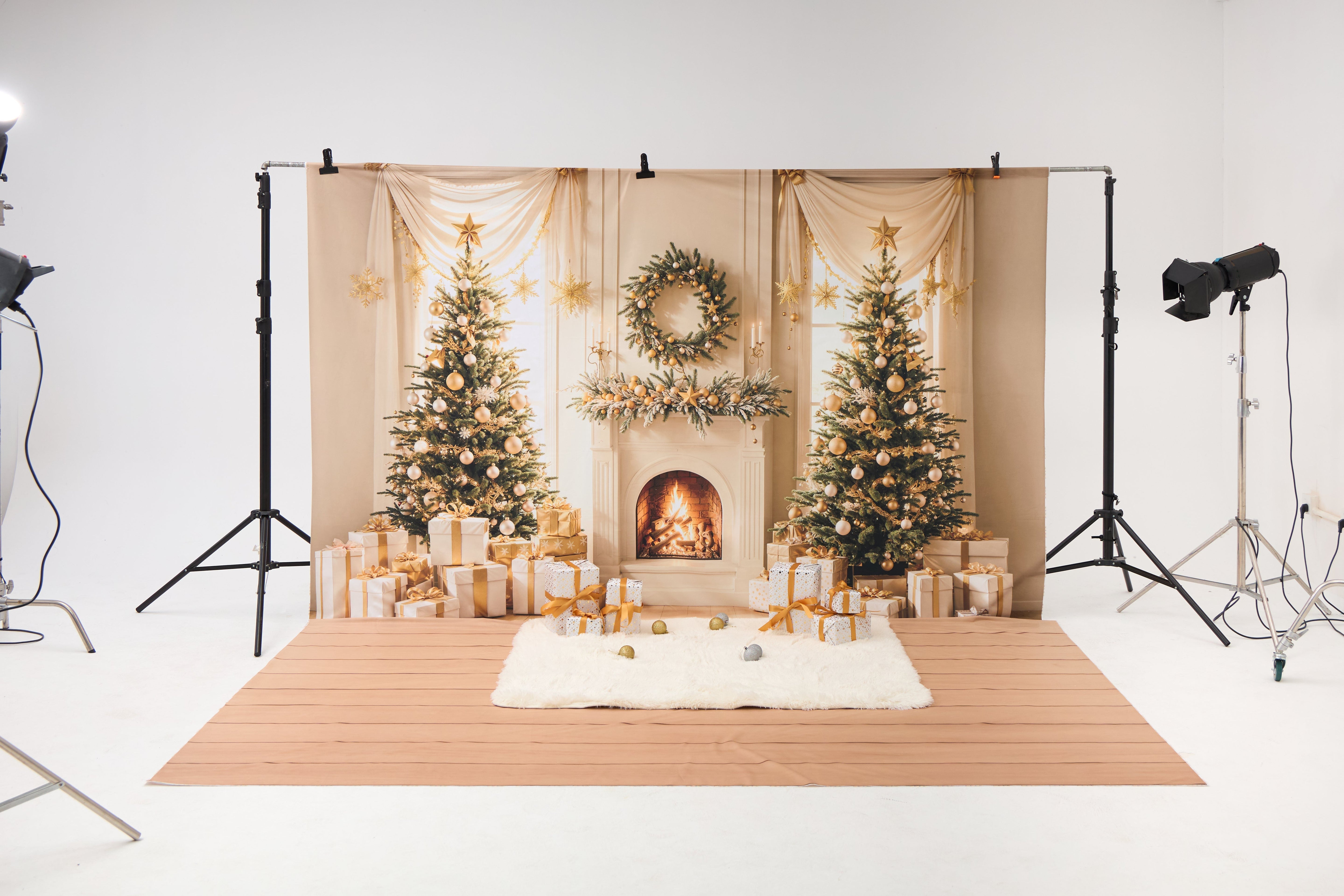 Kate Winter Weihnachten Kamin Geschenke Kamin Foto Kit - Kate Backdrop.de
