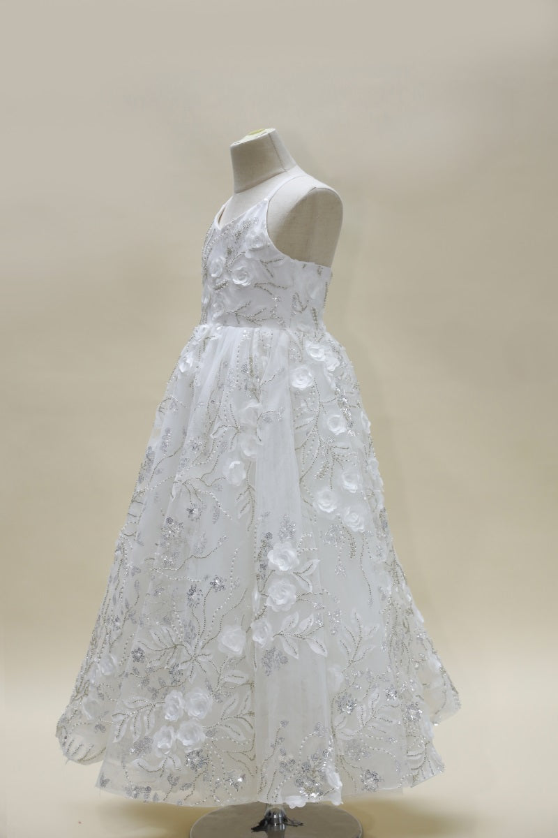 Kate Weiß Halter-Nacken Ballkleid Kinderkleider für die Fotografie - Kate Backdrop.de