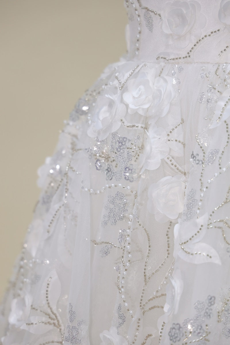 Kate Weiß Halter-Nacken Ballkleid Kinderkleider für die Fotografie - Kate Backdrop.de