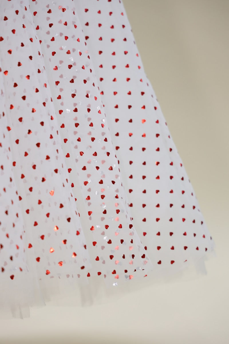 Kate Kinderkleid Fotoshooting Rot Weiß Punkte Geburtstag Bühnenoutfit - Kate Backdrop.de